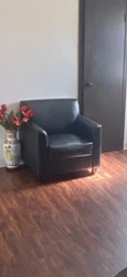 Reception Lounge Series Leather Club Chair Black.