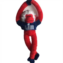 NFL Super Bowl LIII 53 Patriots Rams Monkey Stuffed Animal Toy 19” Plushie NWT. Condition is 