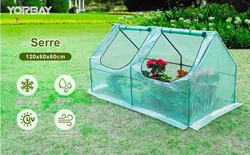 Yorbay Serre de Jardin Tunnel Mini Serre à Tomates Plastique PE Tente abri petite Serre de Terrasse Balcon 180x 90 x...
