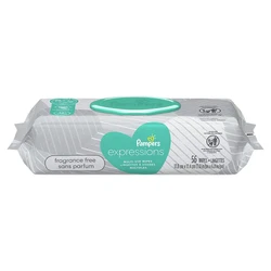 Pampers Multi-Use Wet Wipes, 1X Pop-Top, Hypoallergenic and Dermatologist-Tested Baby Wipes, Fragrance Free, 56 Count