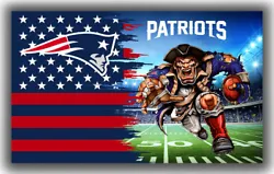 New England Patriots Football Team Mascot Flag 90x150cm 3x5ft Fan Best banner 100D Polyester flag. Single sided...