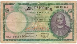 Portugal - billet de 20 escudos 25-05-1954 !