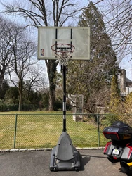 Portable Stand Adjustable Height Outdoor Basketball Hoop System  Used; needs new plug for filler tank.  PICK UP ONLY...