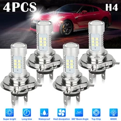 Bulb Size H4 9003 HB2. Compatible with H4 LED Fog Light and DRL. 4Pcs H4 LED 6000K White Bulbs Kit. Color Temperature...
