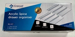 Capacious Spice Drawer Organizer Insert ----- this Large capacity of the acrylic tray in drawer spice rack organizer...