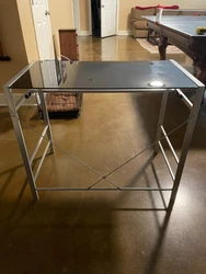 Lightweight glass top desk - removable for easy rearranging. Perfect for smaller rooms or areas where you may only need...