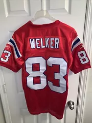 STITCHED SEWN WES WELKER RED NEW ENGLAND PATRIOTS FOOTBALL JERSEY MENS 50 REEBOK. NEW WITHOUT TAGS! REEBOK NFL PLAYERS...