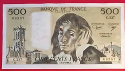 Billet 500 Francs Pascal (7) du 06/02/86 C --Alph C.237 dans LETAT