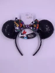 New Minnie Mouse Halloween Bow sequin ear headband Children size 3+*Pattern may vary