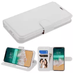 For Samsung S9 Leather Flip Wallet Phone Holder Protective Case Cover WHITE Samsung S9 Leather Flip Wallet Phone Holder...