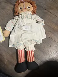 vintage handmade raggedy ann and andy dolls.