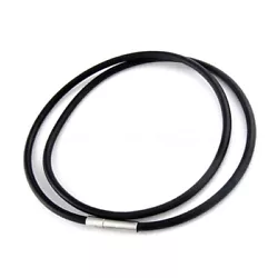 Bayonet clasp is easy to remove. Wear as choker, necklace or even bracelet. Leather Cord Necklace Black Brown 3mm. 1 x...