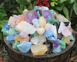 B ulk lot of beautiful Natural Rough Mixed Quartz stones in assorted sizes mostly in the range of 1