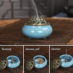 ➤ Unique Beauty -- The world-famous ceramic incense burner making technology makes the surface of the incense burner...