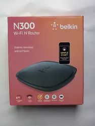 Belkin N300 Wi-Fi N Router - Black. New open box. B29