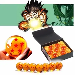 ONE Set (7pcs) of Dragon Ball Z Crystal Balls With Gift Box. New DragonBall Z Stars Crystal Glass Ball 7pcs with Gift...
