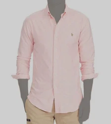 Button-down point collar. Machine wash. Multicolored signature embroidered pony at the left chest. Long sleeves with...