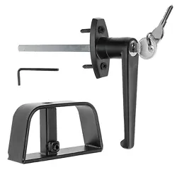 Shed Door Latch L-Handle Lock Kit with 2 Keys, 4-1/2