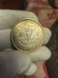 Got this awesome toned AU Morgan Dollar! The toning on the front and reverse are both natural, and beautiful! Real 90%...