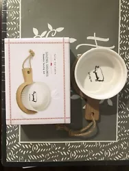 Paddle Board with Ramekin Set in a gift Box Set. Condition is New. Open box .includes 5oz .porcelain ramekin and bamboo...