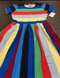 NEW LuLaRoe 2X Fits 22-24 2XLXXL 20-22. The dress features handset box pleats, giving the dress a flowing, full skirt....