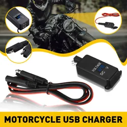 Package:1*Motorcycle Handlebar USB Charger Socket   Features SAE Quick Disconnect Cable - Universal and easy to hook...