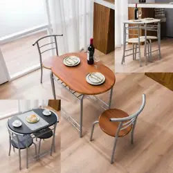 SPACE-SAVING: Stor e the stools under the table to maximize available space. ERGONOMIC DESIGN: All four corners are...