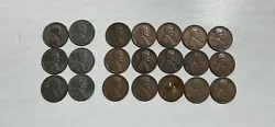 Various wheat pennies from estate.