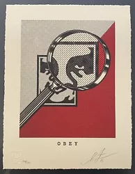 Shepard Fairey. Signed & Numbered by Shepard Fairey. Obey Magnifying Glass. Limited to 350.