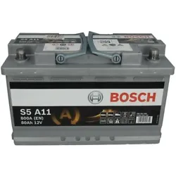 Batterie Bosch Start & Stop S5A11 80Ah 800A BOSCH. Largeur: 175.