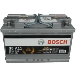Batterie Bosch Start & Stop S5A11 80Ah 800A BOSCH. Largeur: 175.