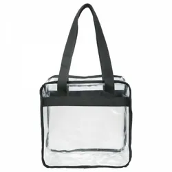 Clear Stadium Tote Bag with Zipper. NFL Stadium Approved.