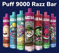 Puff RAZZ BAR 9000 original 2% 5% Rechargeable. Puff RAZZ BAR 9000 original 2% 5% rechargeable stylo vape 9K bouffées...