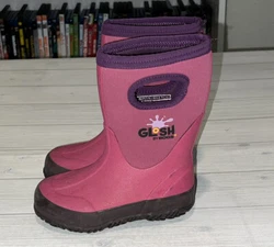 Glosh by Bogs Boots Toddler Girls Size 9 Pink Purple Snow Rain Cute. See photos for condition. Some cosmetic wear but...