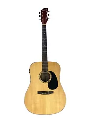 Zenison Traditional Dreadnaught Acoustic / Electric Full Size Guitar, Laminated Spruce Top Volute Neck. Volute Neck....