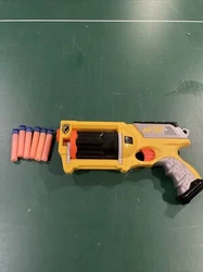 NERF N-Strike Maverick Rev-6 Quick Firing Blaster Rotating Barrel Soft Dart Gun. Works great, comes full of ammo plus 6...