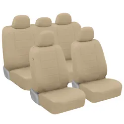 ProSynthetic Leather Seat Covers by Motor Trend provides real feel tech leather seat covers. Extra coating layers...