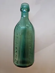 Beautiful Antique Bottle.  Had it 20 Years now.  Harvey and Bro., HACKETTSTOWN NJ, Mineral Water with Pontiff on the...