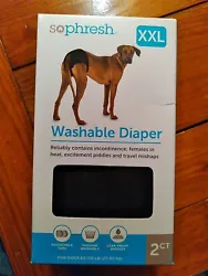 Pack of 2 SoPhresh XXL Washable Dog Diapers - Adjustable - Brand New. [RB4] These are new , the box was slightly bent...