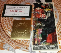 Certificate of Authenticity Card signed by DEATH NYC. Edition of 100 and Artists Proofs (of which there are approx...