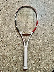 Babolat Pure Strike 18x20 3rd Gen Tennis Racquet 4 1/2 Perfect Condition Strung. Swing Speed: Fast, Long Swing. Mains:...