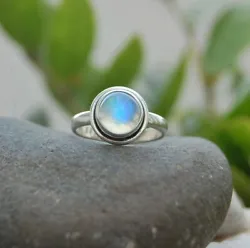 Stone : Rainbow Moonstone. Our products are totally handmade and made with high quality gemstones and sterling silver....