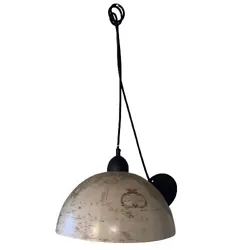 Vintage Half Globe Hanging Lamp. It’s in good condition condition