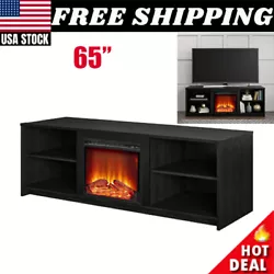 Get warm and cozy during family movie night with the Mainstays Fireplace TV Stand for TVs up to 65” wide or 120 lbs....