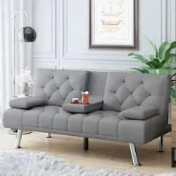 ❥Folding sofa bed: Use armrest pillows and adjustable backrest to switch from sofa to comfortable bed in a few...