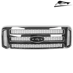 1x Front Grille. For 1999-2004 Ford F-450 Super Duty. For 1999-2004 Ford F-550 Super Duty. For 1999-2004 Ford F-250...