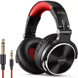 Boytone BT-10RD Wired Over Ear Headphones Studio Monitor & Mixing DJ Stereo Headsets with 50mm Drivers and 1/4 to 3.5mm...