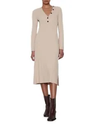 Womens Size M Frame Rib Knit Henley Dress NWT.
