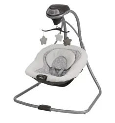 Introducing the Graco Simple Sway Swing in Abbington, a baby swing designed to keep your infant entertained and...
