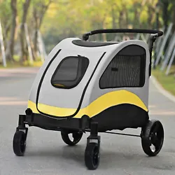 1 x Dog Stroller Pushchair. Large Weight Capacity: The pet trolley is made of high strength and anti-deform pipe and...